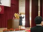 校歌斉唱の様子です。