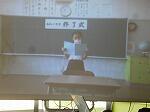 進級の喜び発表の様子です。