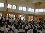 離任される先生方入場の様子です。