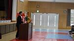 学校長式辞の様子です。