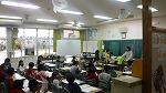 １月９日　校内書初め会の様子です。